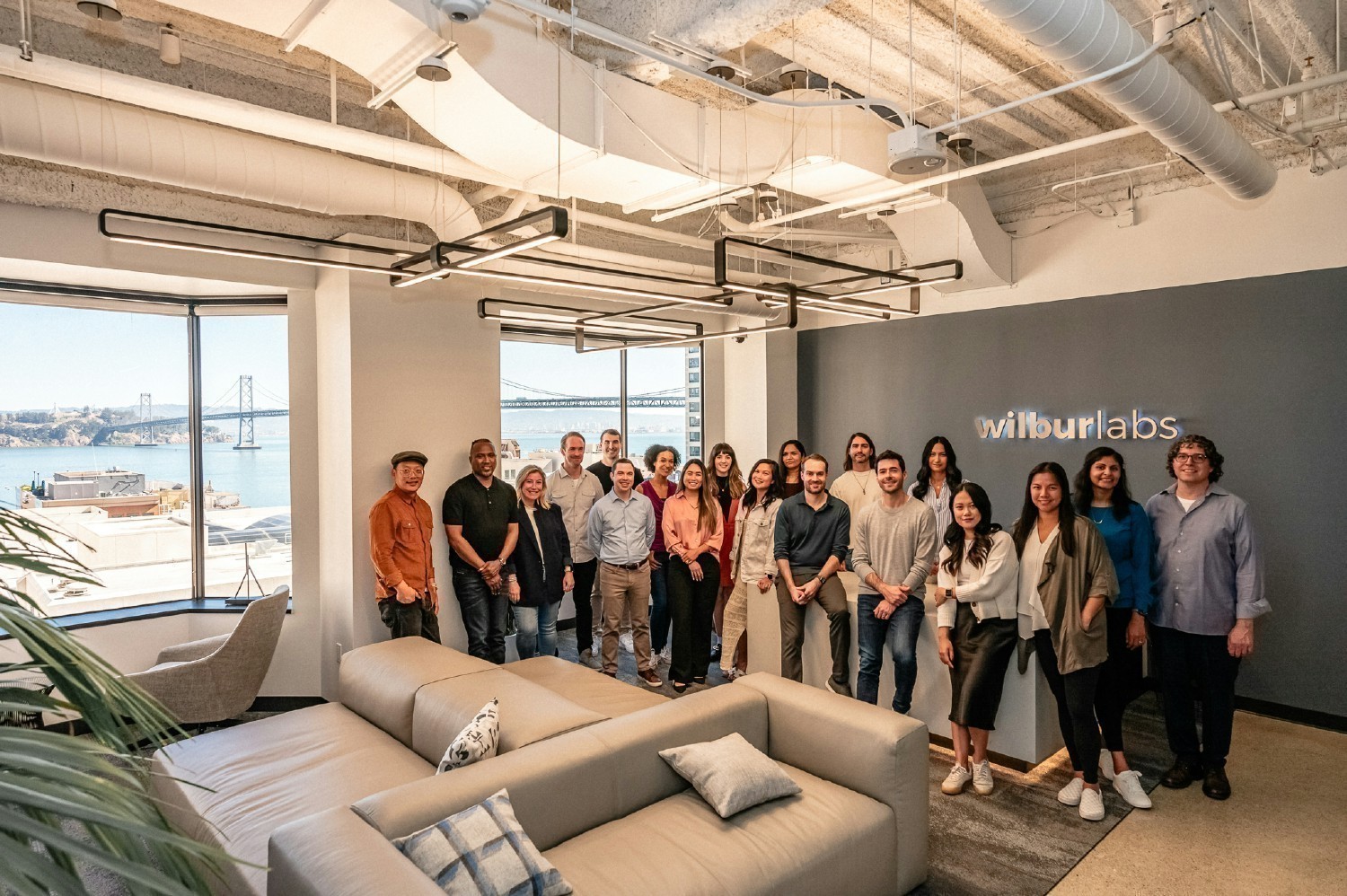 The Wilbur Labs team in our office lobby